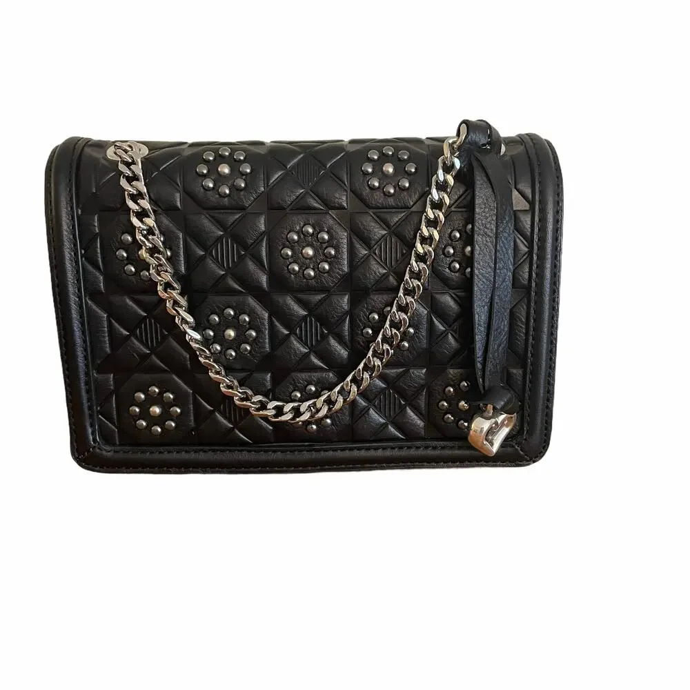 Brighton Elise Flap Bag - Black Quilted Leather Pretty Tough Collection New/NWT